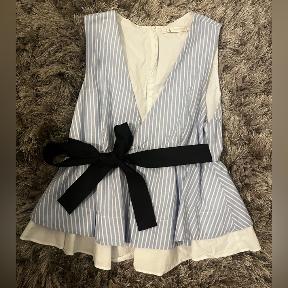 Light Blue Stripped Zara Blouse